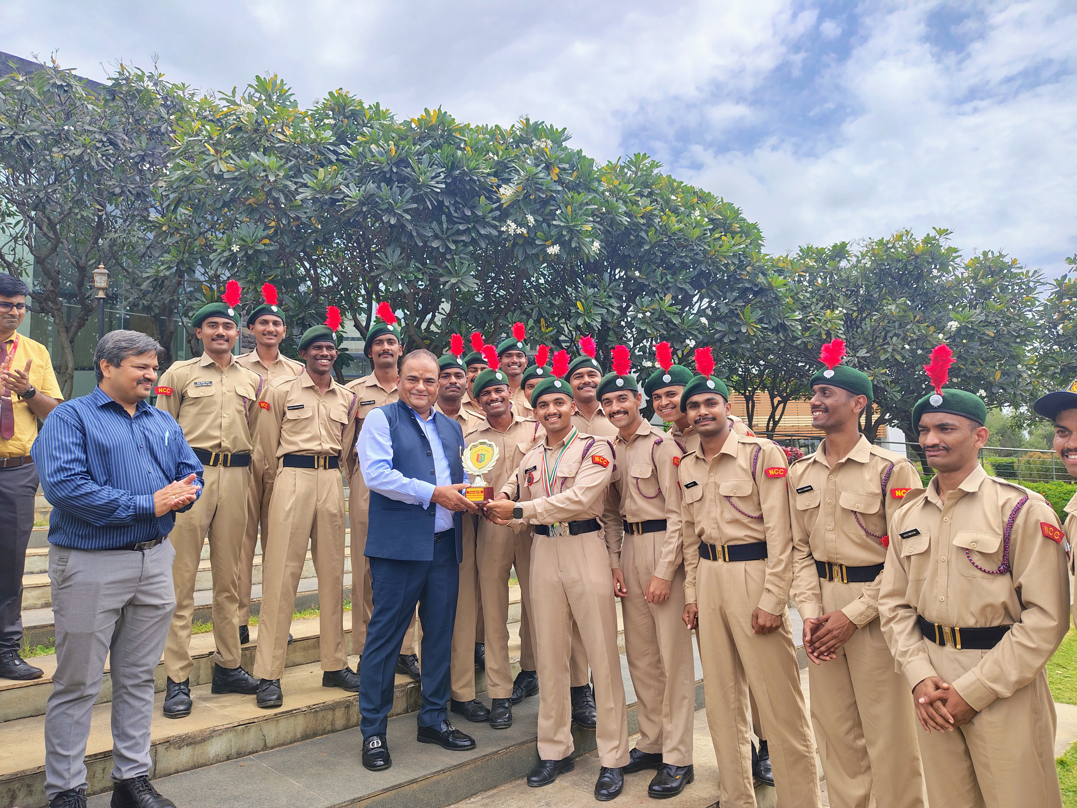 Cadets with Hon. Chairman Sir